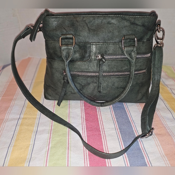 Elegant Olive Crossbody Bag - Picture 1 of 14